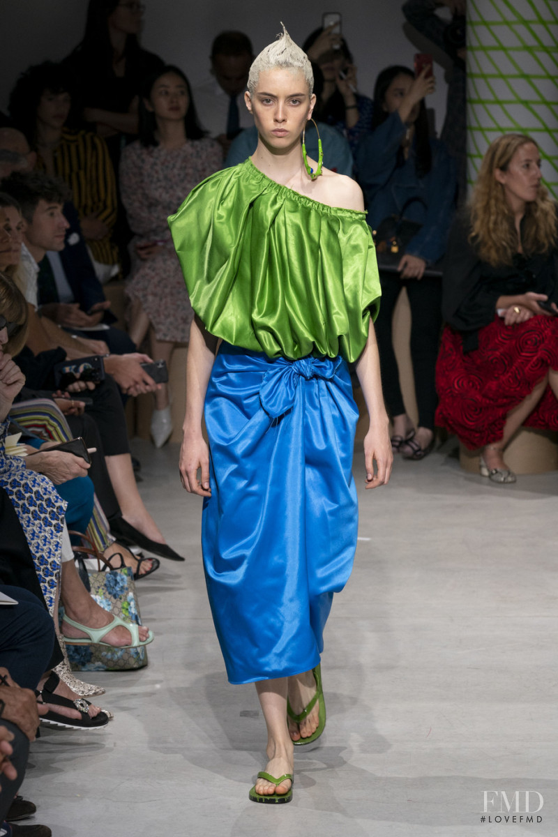 Anahi Irina Puntin featured in  the Marni fashion show for Spring/Summer 2020