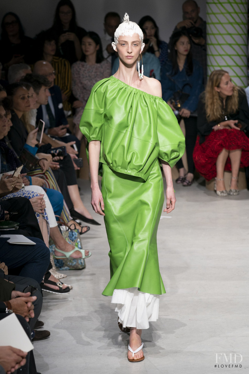 Saria Elf Rose White featured in  the Marni fashion show for Spring/Summer 2020