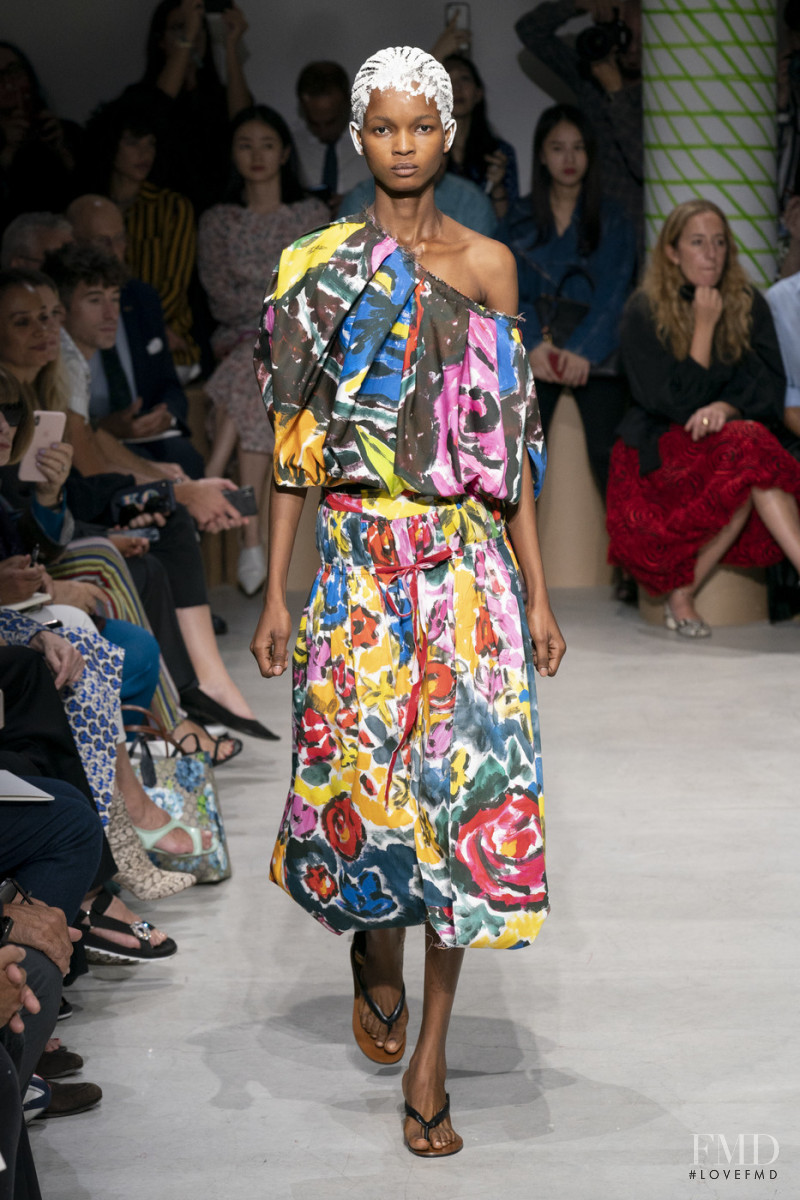 Grace Quaye featured in  the Marni fashion show for Spring/Summer 2020