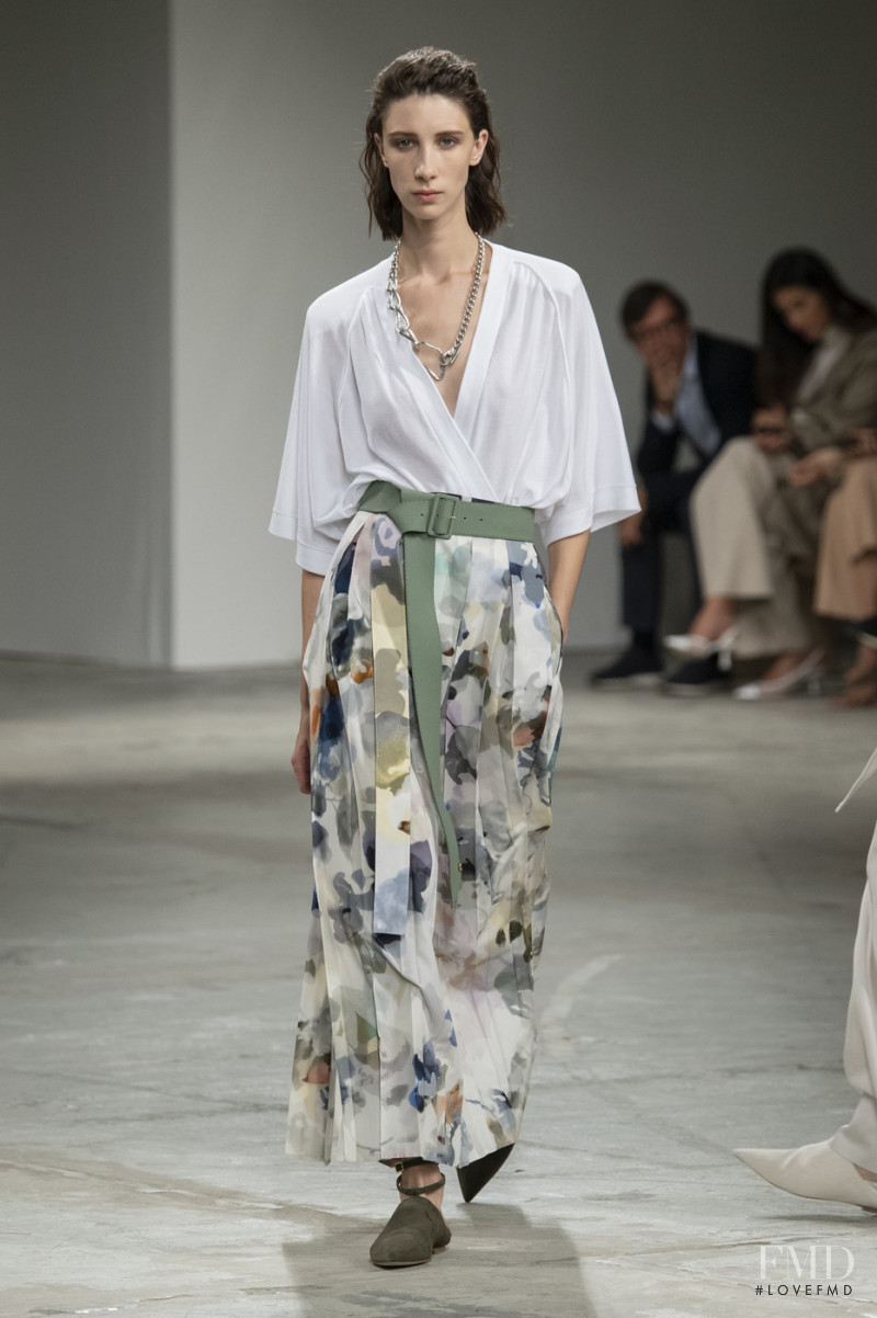 Sasha Knysh featured in  the Agnona fashion show for Spring/Summer 2020