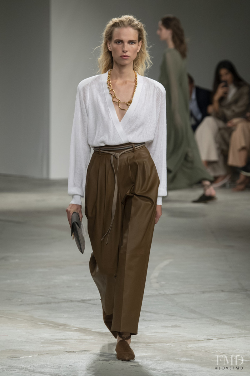 Lina Berg featured in  the Agnona fashion show for Spring/Summer 2020