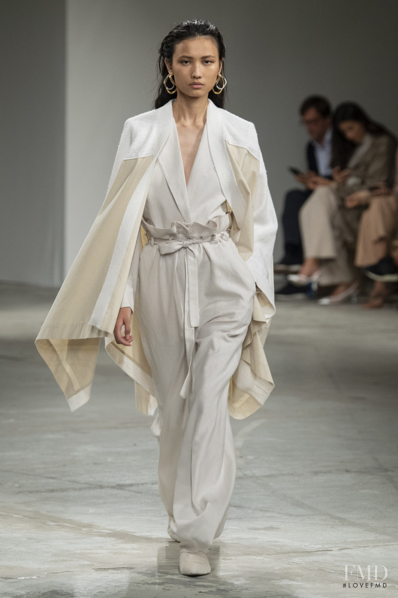 Ning Jinyi featured in  the Agnona fashion show for Spring/Summer 2020