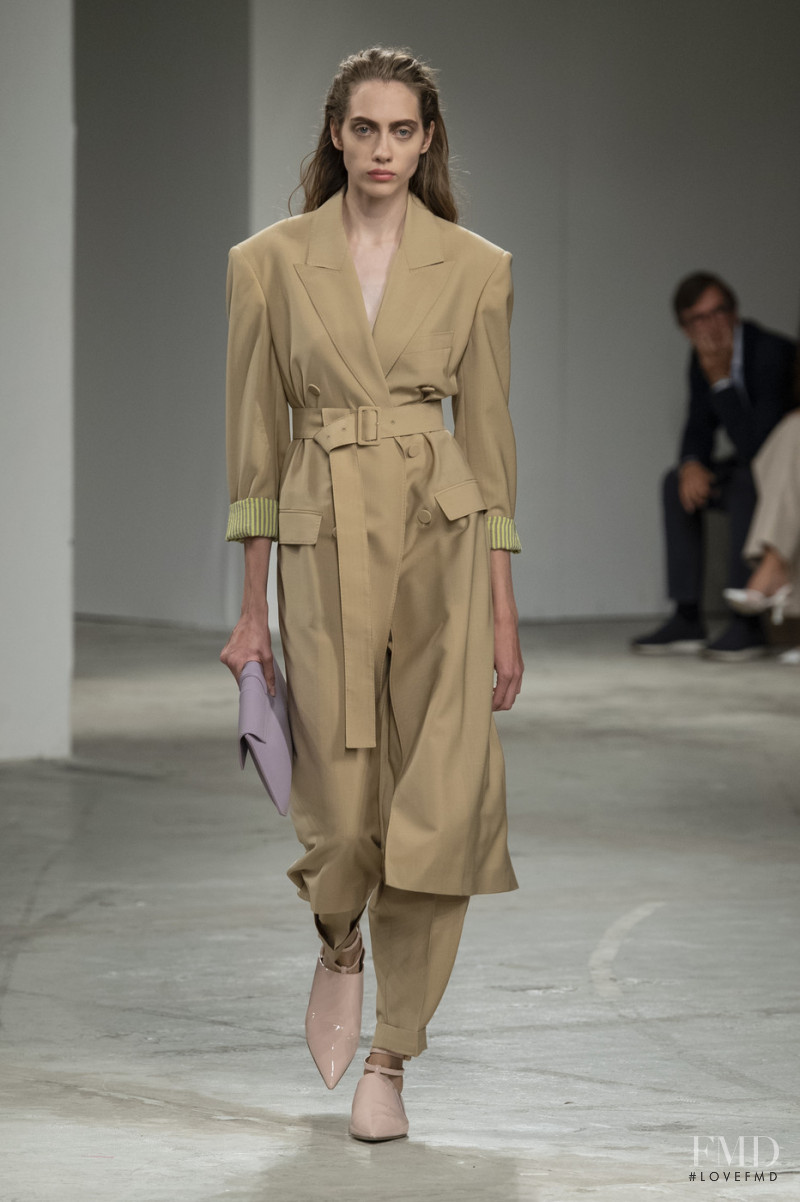 Odette Pavlova featured in  the Agnona fashion show for Spring/Summer 2020