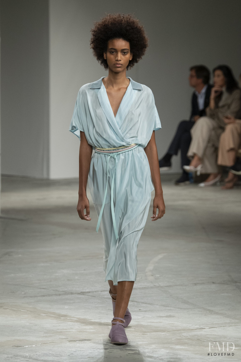 Manuela Sanchez featured in  the Agnona fashion show for Spring/Summer 2020