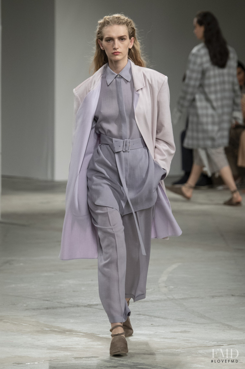 Mia Brammer featured in  the Agnona fashion show for Spring/Summer 2020