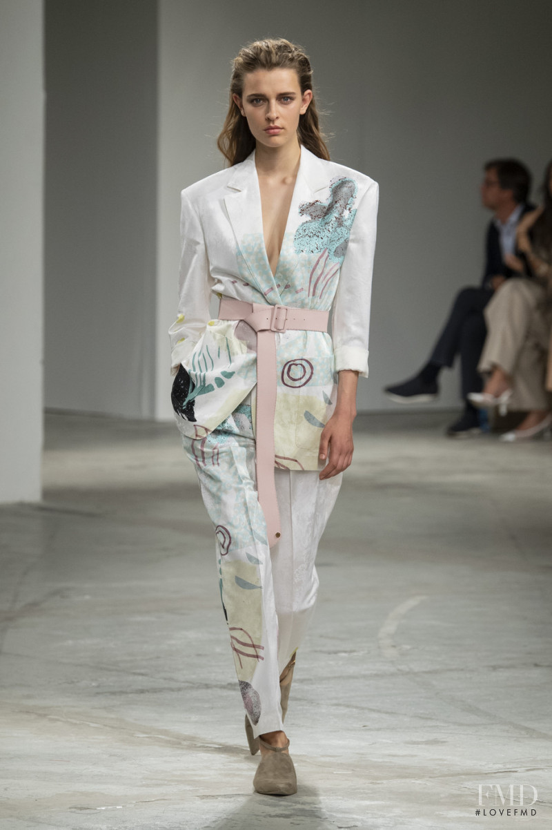 Merel Zoet featured in  the Agnona fashion show for Spring/Summer 2020