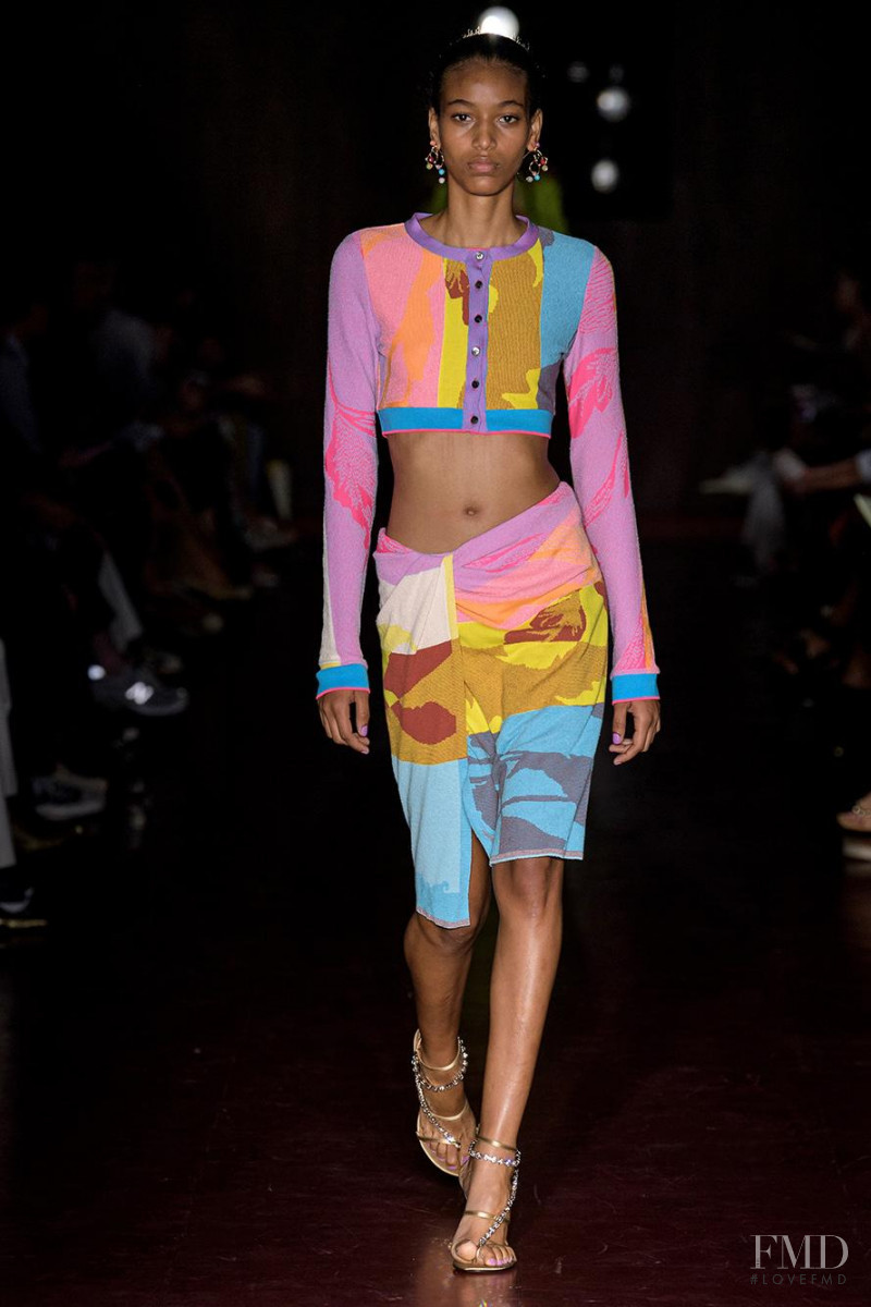 Manuela Sanchez featured in  the Peter Pilotto fashion show for Spring/Summer 2020