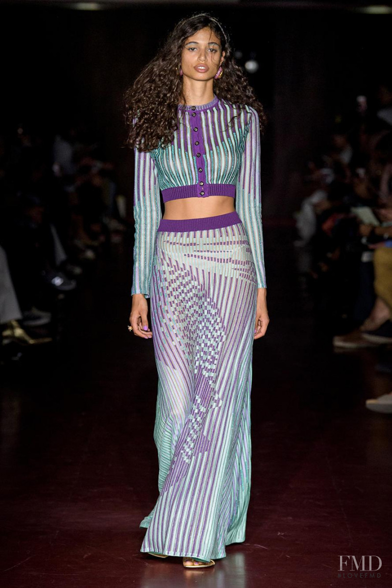 Malika El Maslouhi featured in  the Peter Pilotto fashion show for Spring/Summer 2020