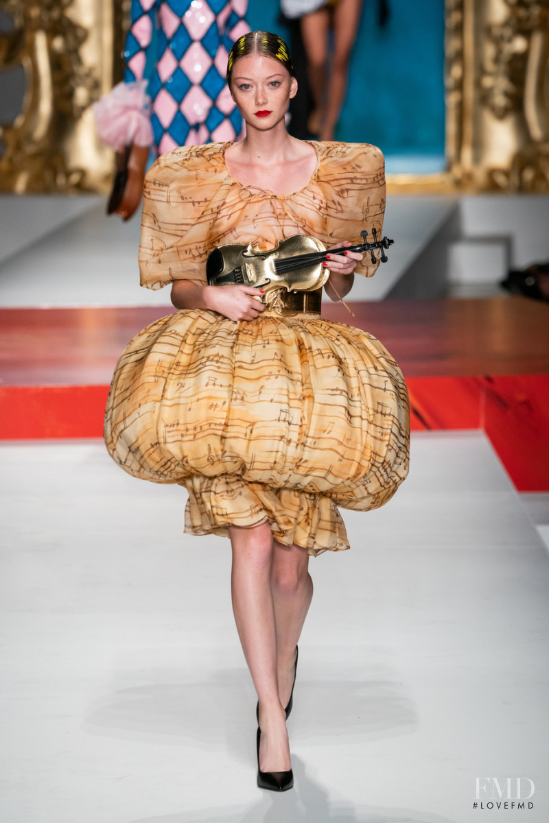 Sara Grace Wallerstedt featured in  the Moschino fashion show for Spring/Summer 2020