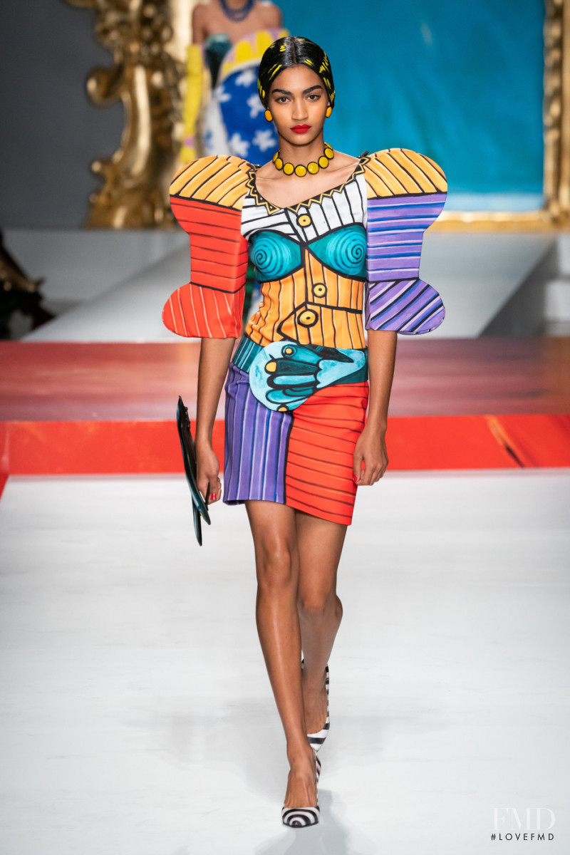 Anyelina Rosa featured in  the Moschino fashion show for Spring/Summer 2020