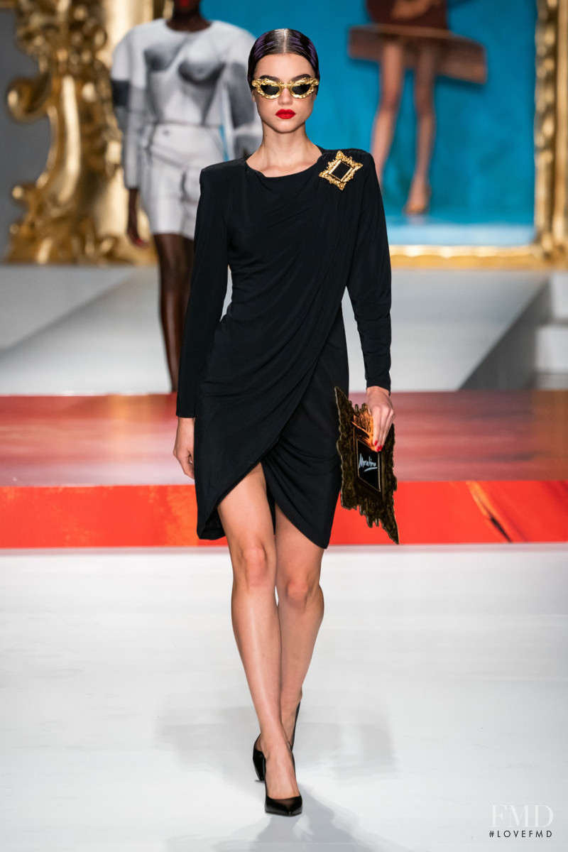 Meghan Roche featured in  the Moschino fashion show for Spring/Summer 2020