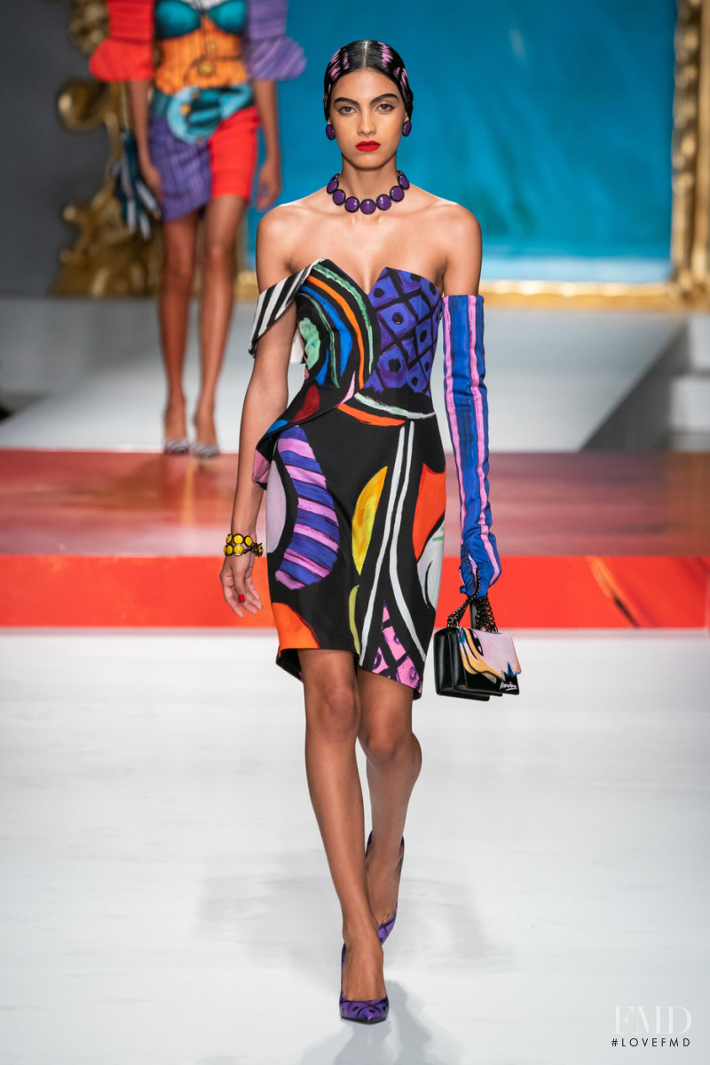 Mariana Barcelos featured in  the Moschino fashion show for Spring/Summer 2020