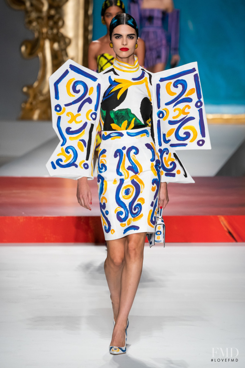 Carol Mendes featured in  the Moschino fashion show for Spring/Summer 2020