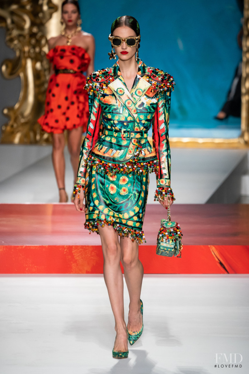 Camille Hurel featured in  the Moschino fashion show for Spring/Summer 2020