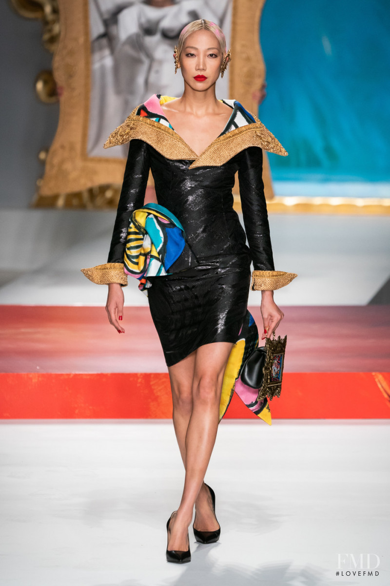 Soo Joo Park featured in  the Moschino fashion show for Spring/Summer 2020