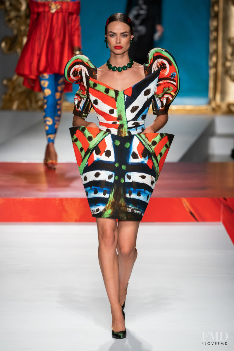 Birgit Kos featured in  the Moschino fashion show for Spring/Summer 2020