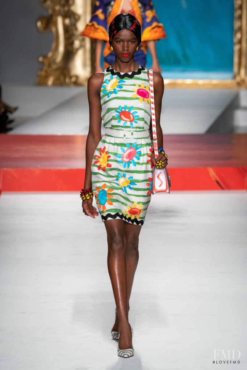 Yorgelis Marte featured in  the Moschino fashion show for Spring/Summer 2020