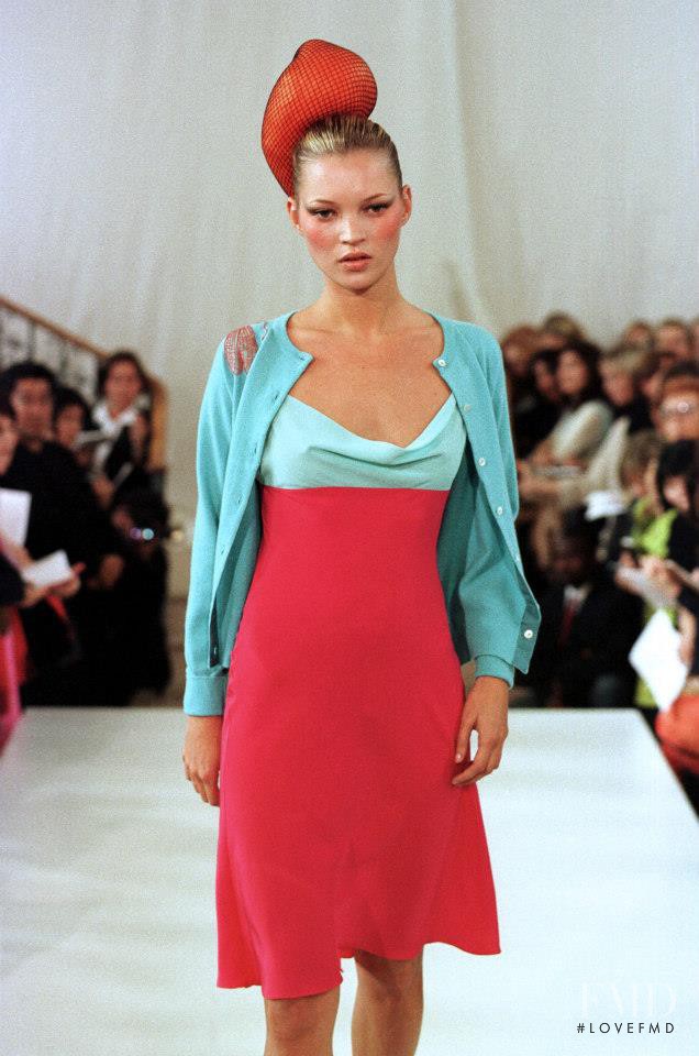 Kate Moss featured in  the Matthew Williamson fashion show for Spring/Summer 1998