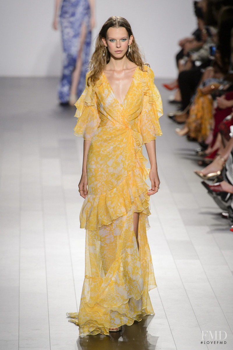 Giedre Sekstelyte featured in  the Tadashi Shoji fashion show for Spring/Summer 2018