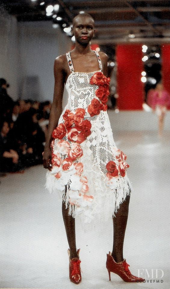 Alek Wek featured in  the Matthew Williamson fashion show for Autumn/Winter 2001