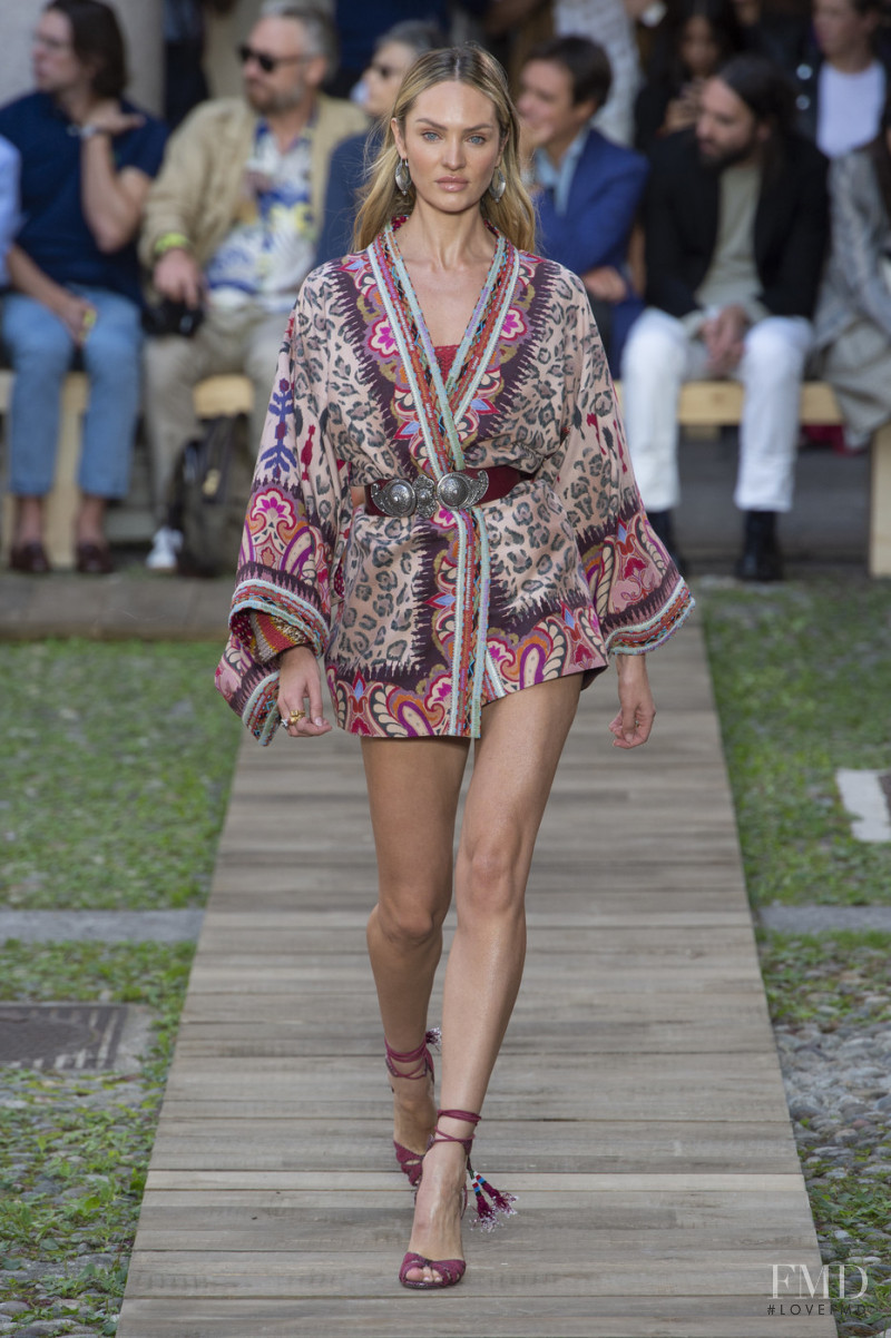 Candice Swanepoel featured in  the Etro fashion show for Spring/Summer 2020