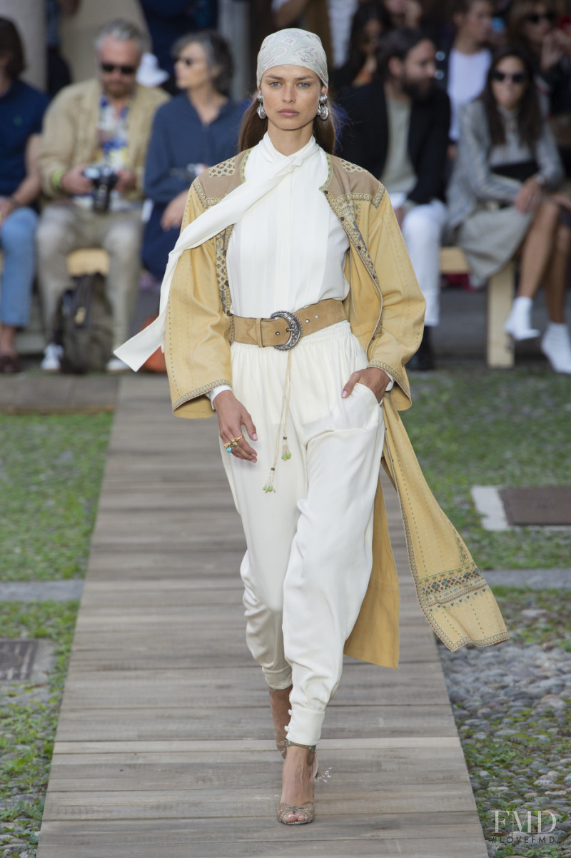 Birgit Kos featured in  the Etro fashion show for Spring/Summer 2020