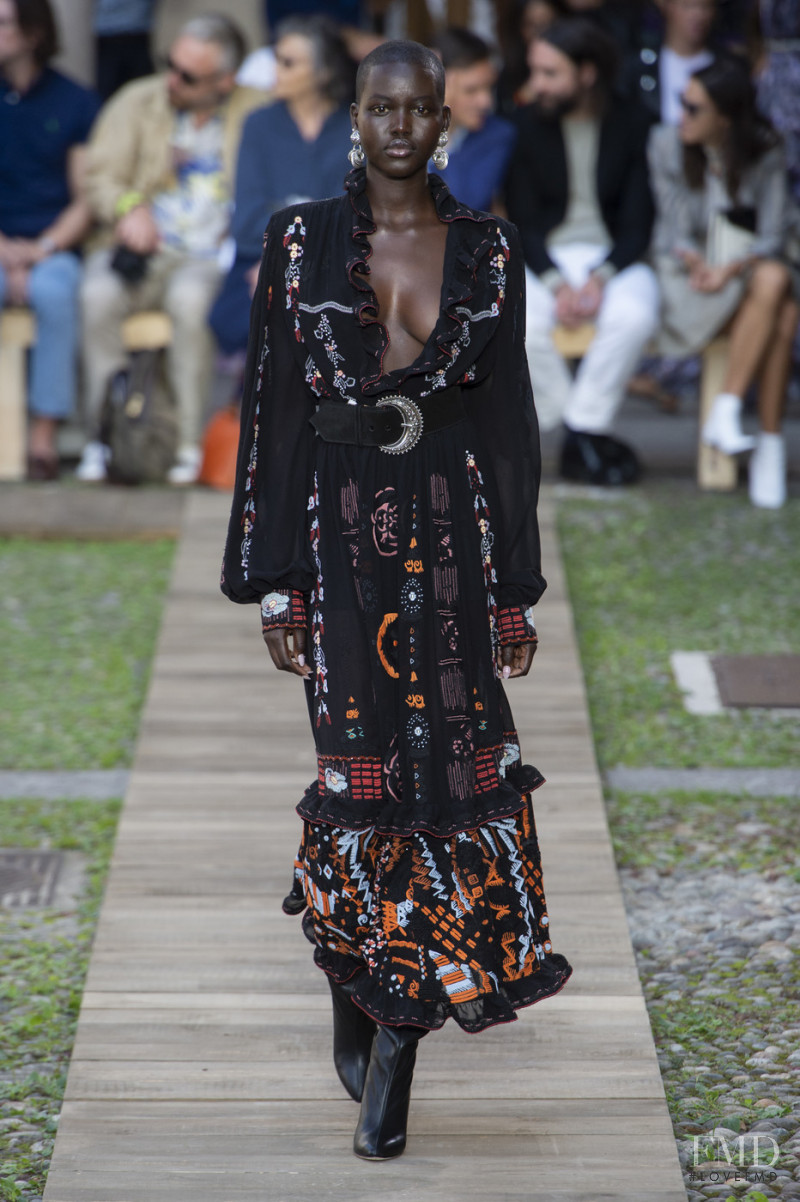 Adut Akech Bior featured in  the Etro fashion show for Spring/Summer 2020