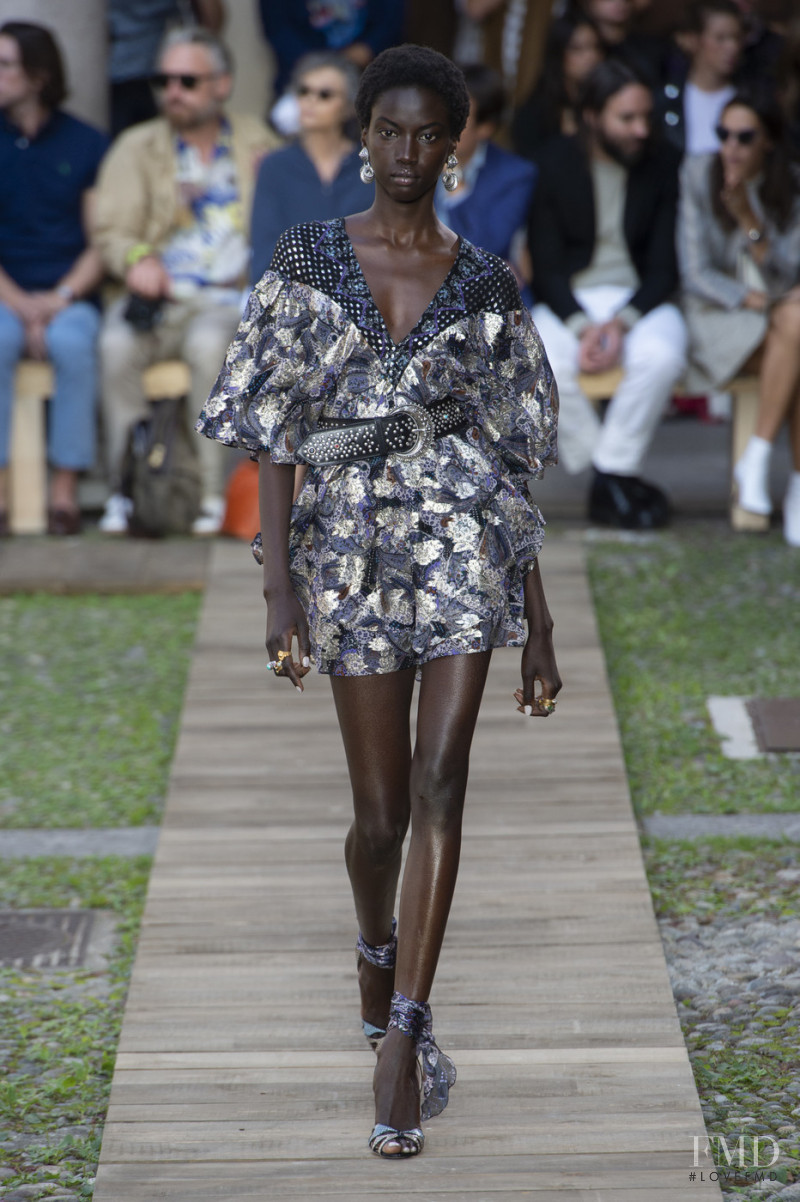 Anok Yai featured in  the Etro fashion show for Spring/Summer 2020