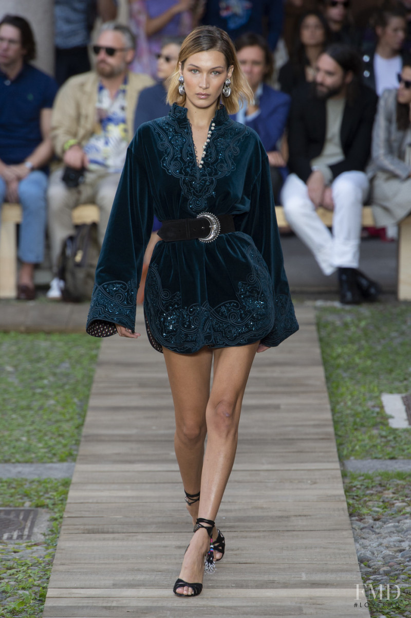 Bella Hadid featured in  the Etro fashion show for Spring/Summer 2020