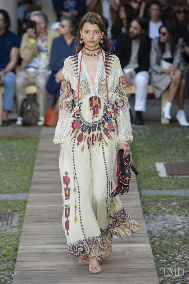 Mathilde Henning featured in  the Etro fashion show for Spring/Summer 2020