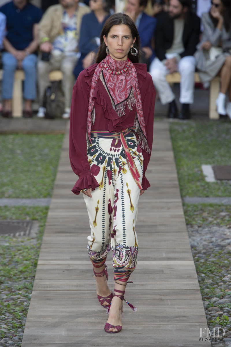 Hayett McCarthy featured in  the Etro fashion show for Spring/Summer 2020