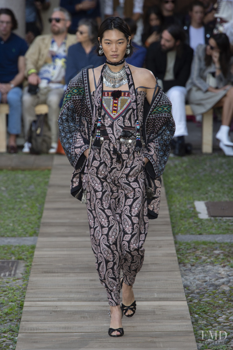Chiharu Okunugi featured in  the Etro fashion show for Spring/Summer 2020