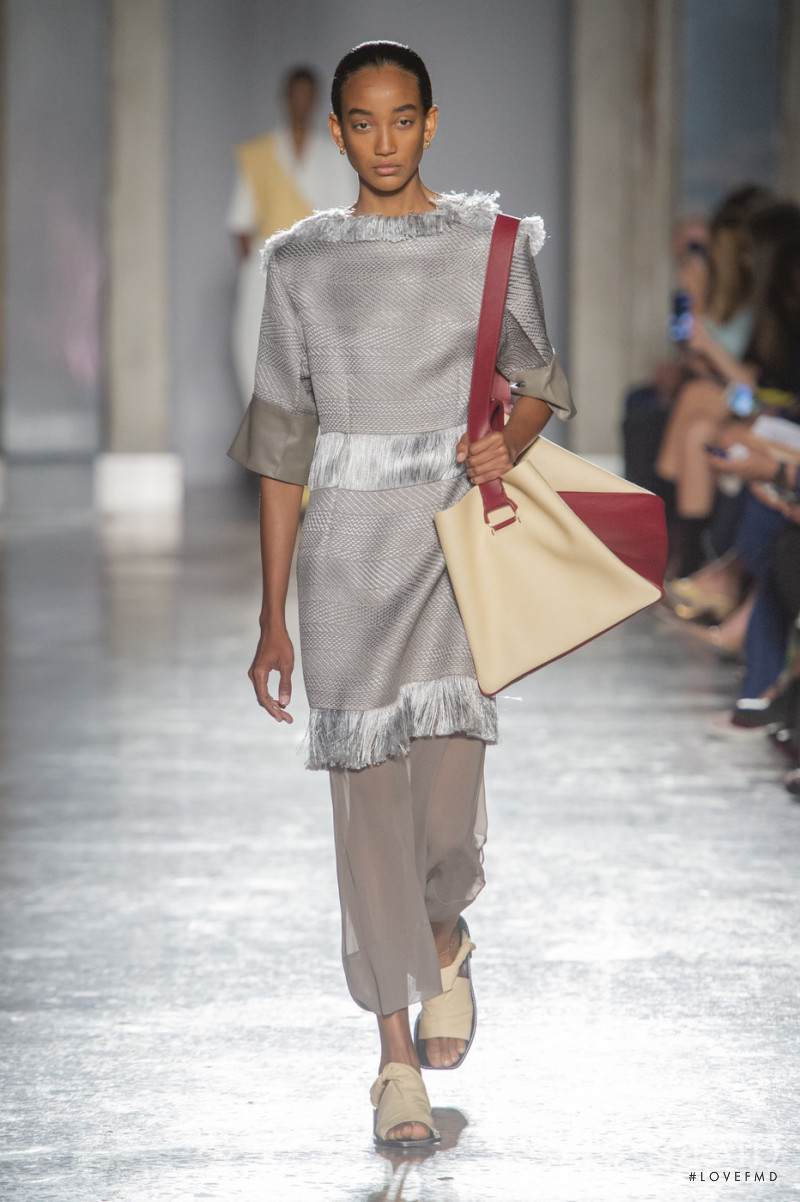 Shaderska Valdez Duran featured in  the Gabriele Colangelo fashion show for Spring/Summer 2020
