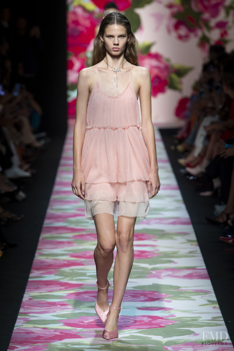 Julia Merkelbach featured in  the Blumarine fashion show for Spring/Summer 2020