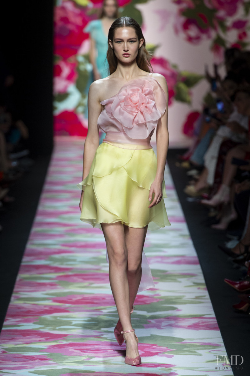 Vika Evseeva featured in  the Blumarine fashion show for Spring/Summer 2020