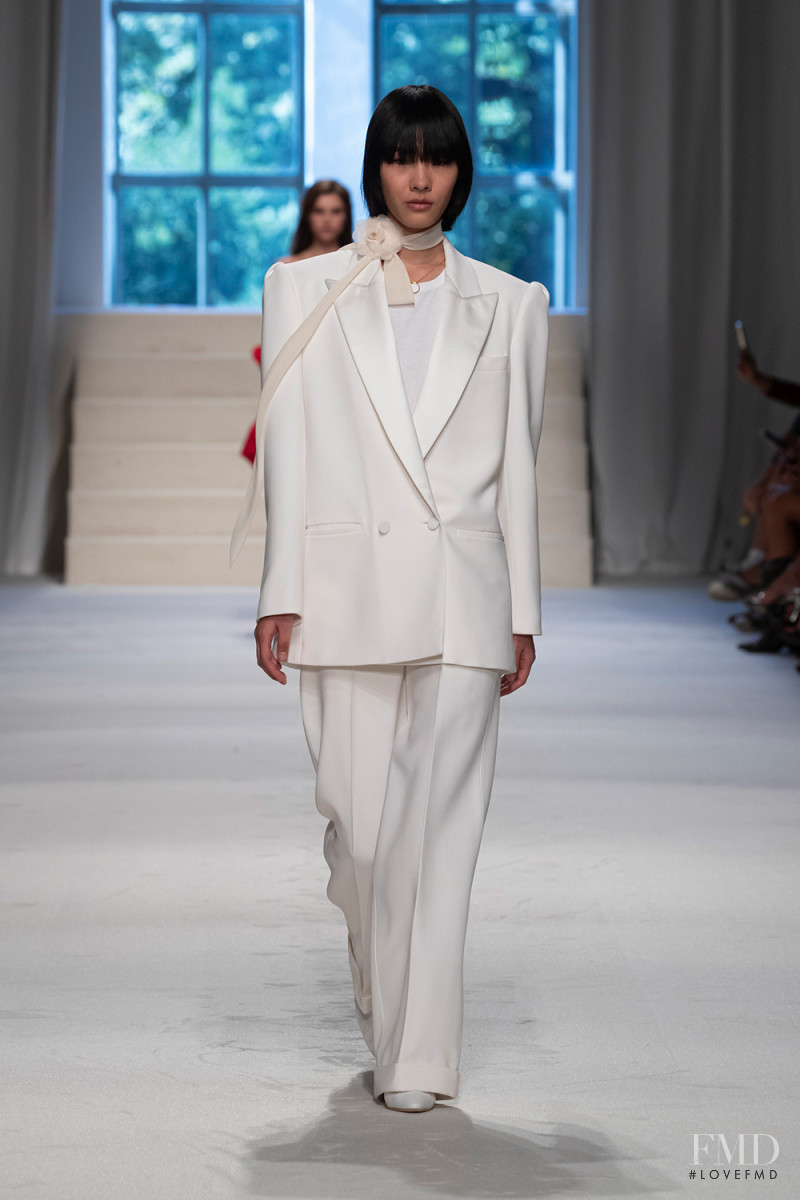Rui Nan Dong featured in  the Philosophy di Lorenzo Serafini fashion show for Spring/Summer 2020