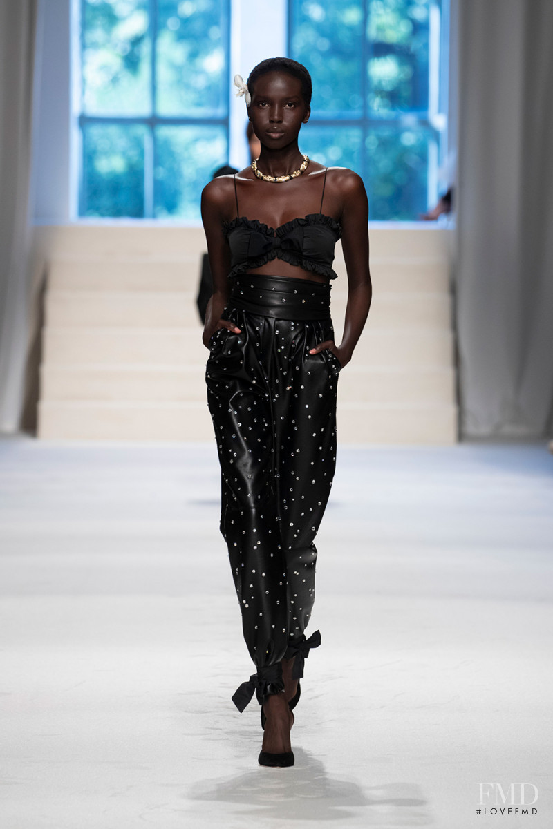 Ajok Madel featured in  the Philosophy di Lorenzo Serafini fashion show for Spring/Summer 2020
