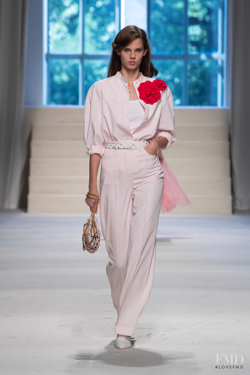 Julia Merkelbach featured in  the Philosophy di Lorenzo Serafini fashion show for Spring/Summer 2020