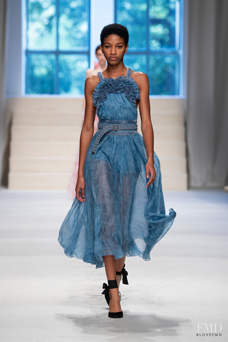 Naomi Chin Wing featured in  the Philosophy di Lorenzo Serafini fashion show for Spring/Summer 2020