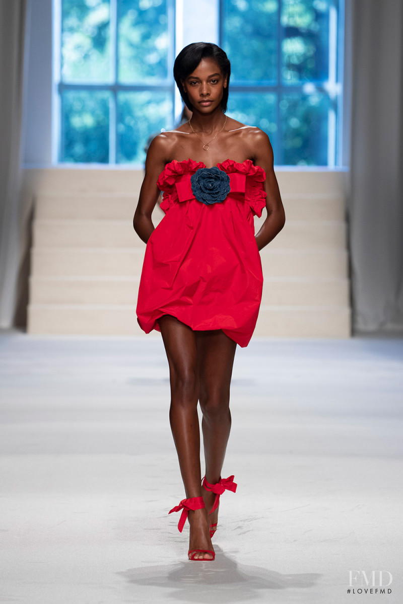 Karly Loyce featured in  the Philosophy di Lorenzo Serafini fashion show for Spring/Summer 2020