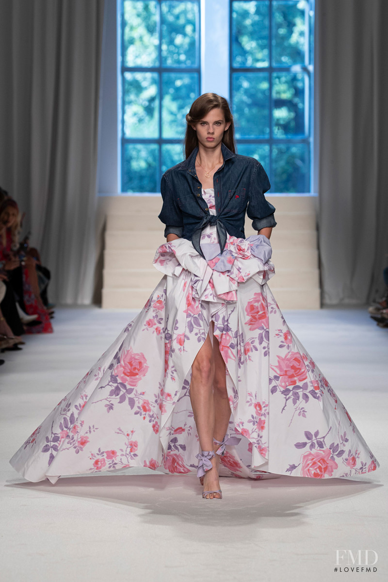 Julia Merkelbach featured in  the Philosophy di Lorenzo Serafini fashion show for Spring/Summer 2020