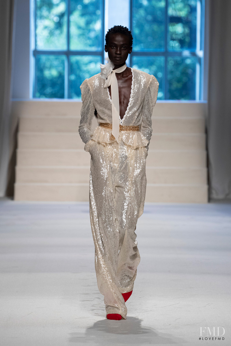 Aliet Sarah Isaiah featured in  the Philosophy di Lorenzo Serafini fashion show for Spring/Summer 2020