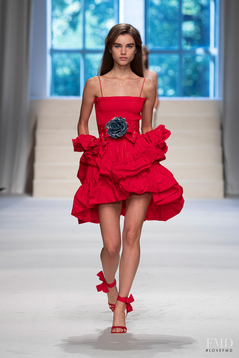 Meghan Roche featured in  the Philosophy di Lorenzo Serafini fashion show for Spring/Summer 2020