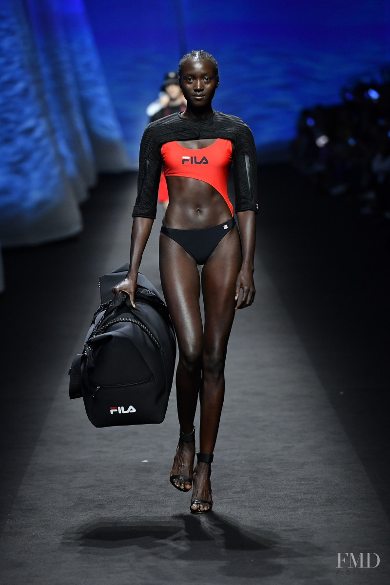 Rouguy Faye featured in  the Fila fashion show for Spring/Summer 2020