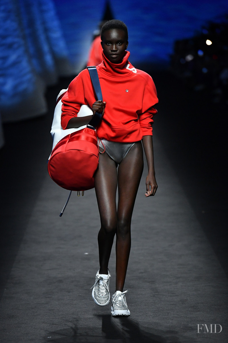 Achenrin Madit featured in  the Fila fashion show for Spring/Summer 2020