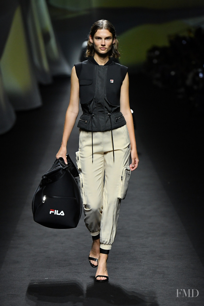 Giedre Dukauskaite featured in  the Fila fashion show for Spring/Summer 2020