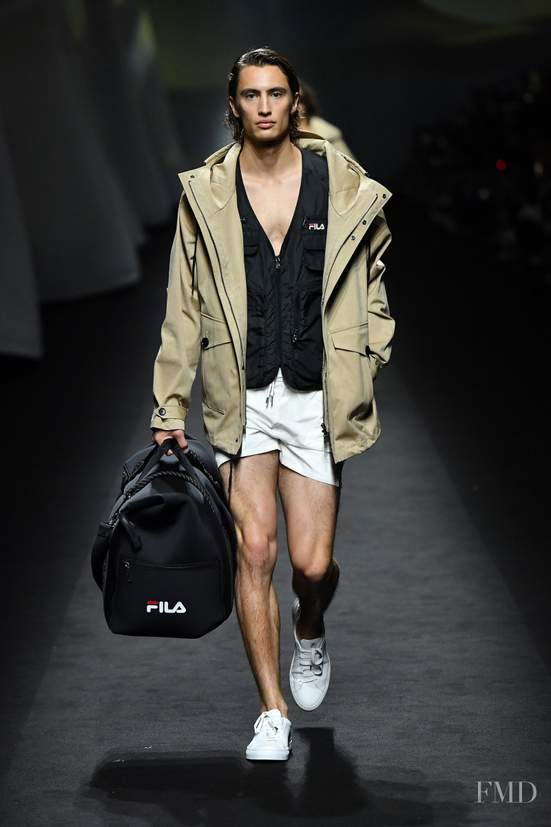 James Turlington featured in  the Fila fashion show for Spring/Summer 2020