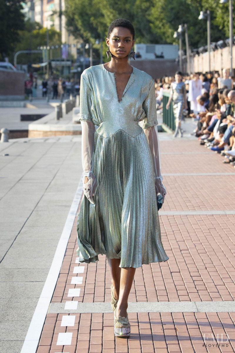 Tara Falla featured in  the Marco de Vincenzo fashion show for Spring/Summer 2020