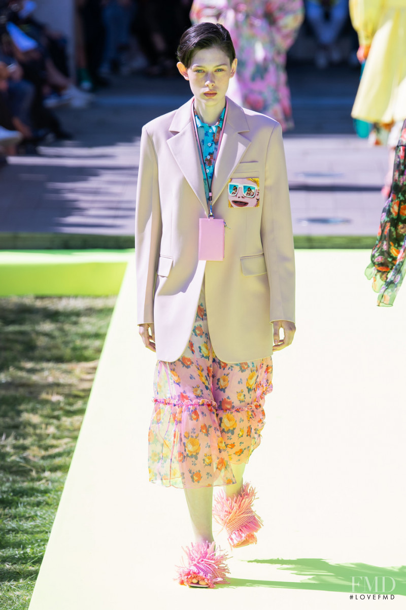Pia Ekman featured in  the MSGM fashion show for Spring/Summer 2020