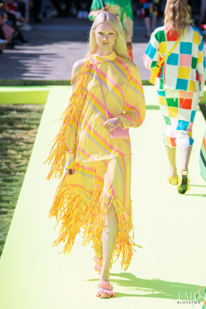 Isa Peerdeman featured in  the MSGM fashion show for Spring/Summer 2020